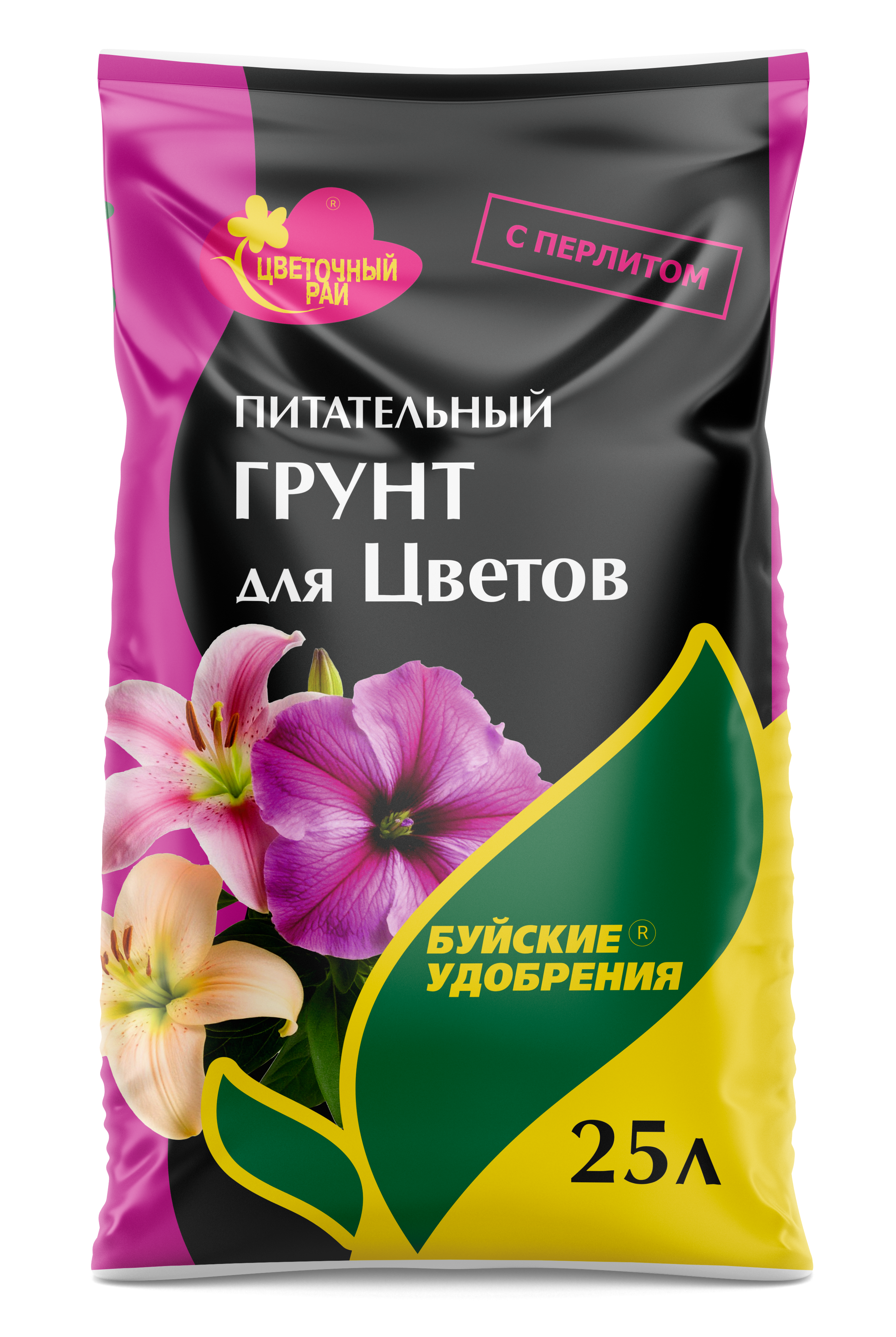 Грунт питательный "Цветочный рай" для цветов 25 л